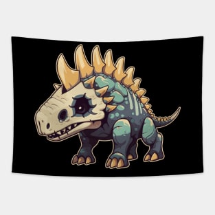 Halloween Chibi Stegosaurus Isometric Dinosaur Tapestry