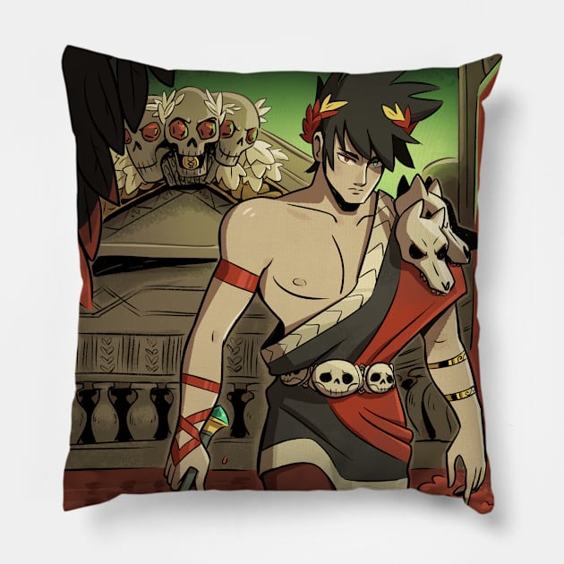 Zagreus from Hades Pillow by Libou