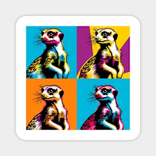 Meerkat Mania: Pop Art Spectacle Magnet