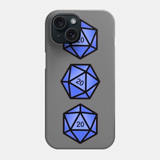 Blue d20s Phone Case