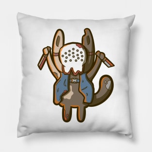 crazy murderer cat | cool halloween Pillow