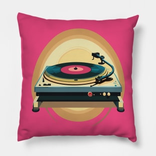 Turntable - Vintage Audio LP Vinyl Record Player design 2 Pillow