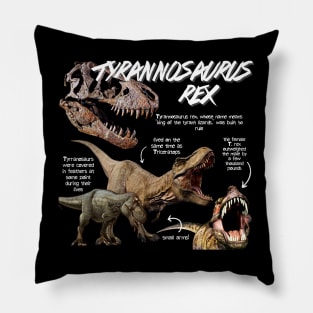 Tyrannosaurus Rex Fun Facts Pillow