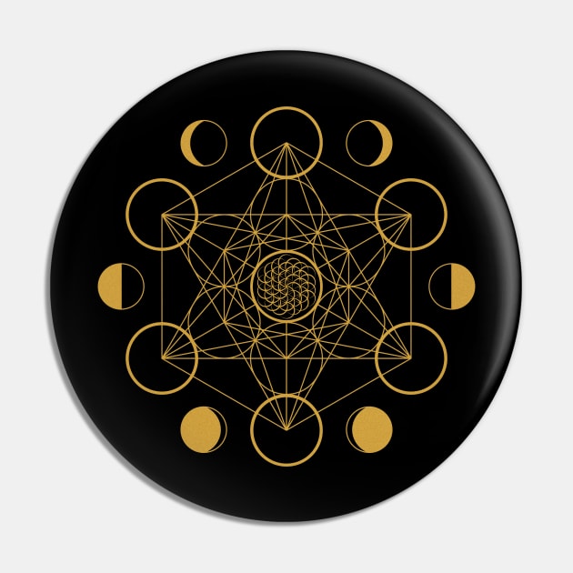 Metatron's Cube | Sacred Geometry Pin by CelestialStudio