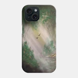 Sunrays in the forest Phone Case