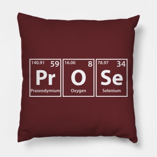 Prose (Pr-O-Se) Periodic Elements Spelling Pillow