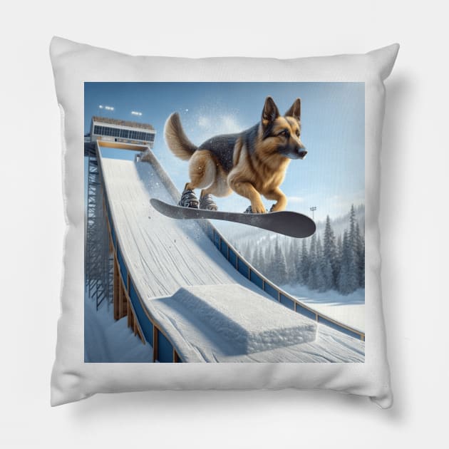 German Shepard Action Puppies Pillow by PCH5150