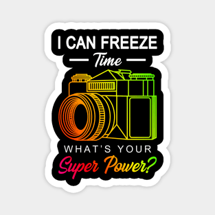 Freeze Time Photography Gift Magnet