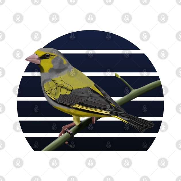 jz.birds Greenfinch Bird Animal Art by jzbirds