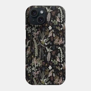 Dark Floral Bird Garden Tapestry Phone Case