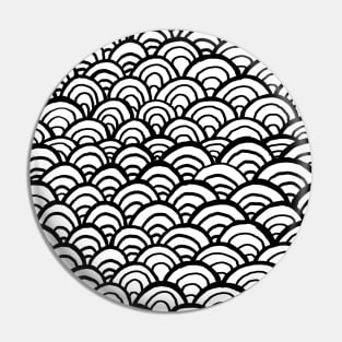 Black and White Pattern Pin