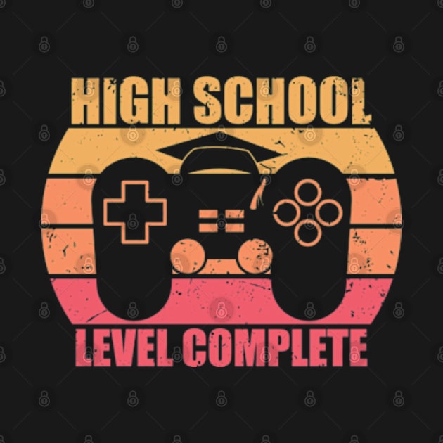 High School Level Complete Funny High School Graduate Gamer by JaiStore