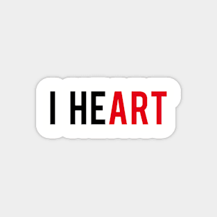 I Heart, love art Magnet