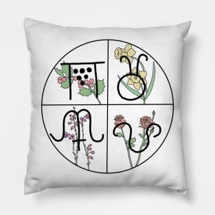 Wicca season symbols Pillow