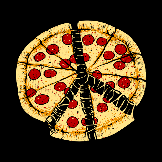 Pizza Peace Sign Pasta Lover Gift by Foxxy Merch