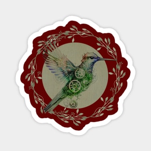 Steampunk Hummingbird Magnet