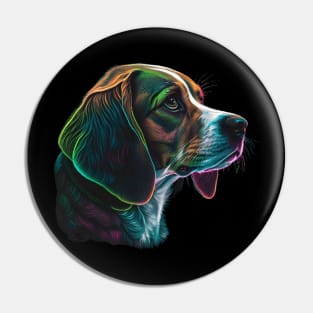 Neon Beagle Pin