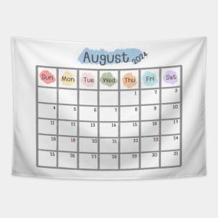 August 2024 Calendar Tapestry