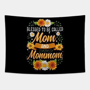 Blessed To Be Called Mom And Mommom Cute Sunflower Tapestry