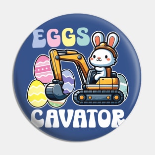 Eggscavator Easter Bunny Pin