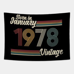 Vintage Born in January 1978 Tapestry