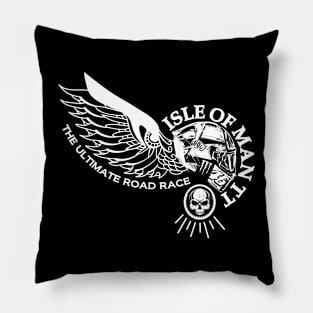 IOMTT Isle of Man TT Road Race Skull Helmet Pillow