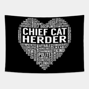 Chief Cat Herder Heart Tapestry