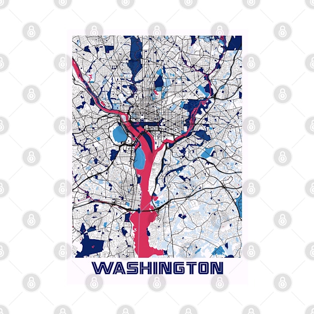 Washington - United States MilkTea City Map by tienstencil