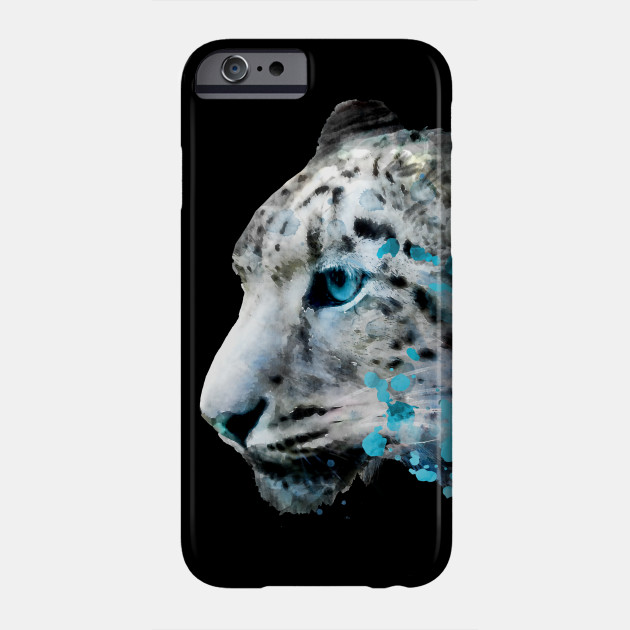 Watercolor Snow Panther Leopard Artsy Watercolour Cougar Painting