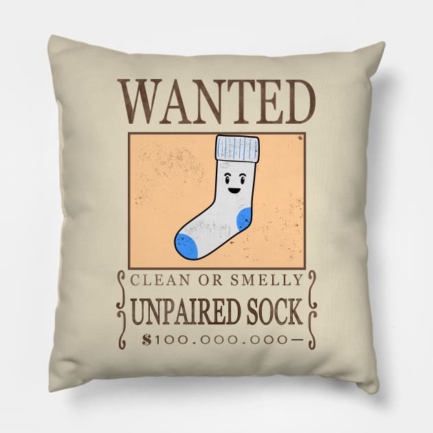 Sock Wanted Pillow by inkonfiremx