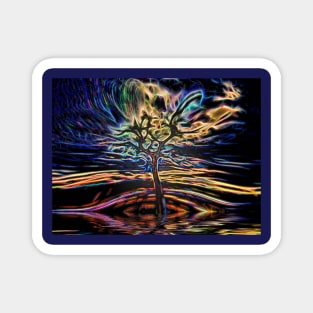 Tree on an Island 3-Abstract Magnet