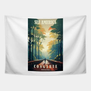 Congaree National Park Travel Poster Tapestry