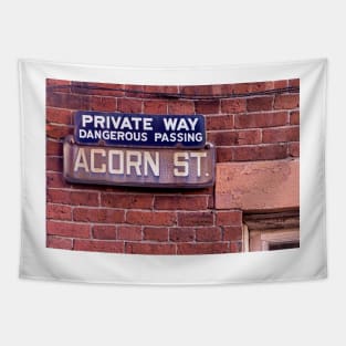 Acorn Street Sign Tapestry