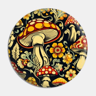 Retro Mushroom Pattern Pin