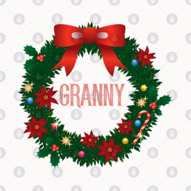 Granny Christmas Decoration Wreath Design For Family by familycuteycom