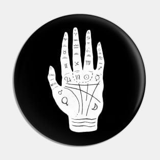 Palm Reading Chart Pin