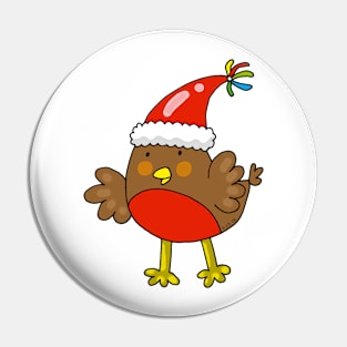 cute Christmas robin bird Pin