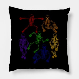 Rainbow Skeletons Pillow