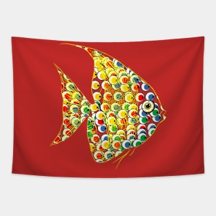 Angelfish Circle Dot Tapestry