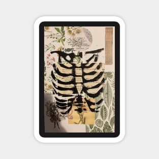 Green  ribcage print Magnet