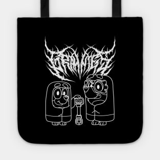 Grannies Janet & Rita Black Death Metal Bluey Tote