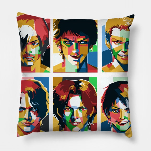 One piece team illustration Pillow by Shuriken