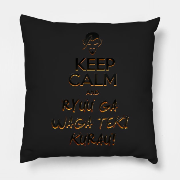 Keep Calm and spirit dragon Pillow by archclan