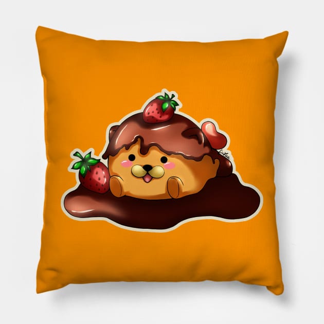 Poko~StrawberryChocolate Pillow by LinYue
