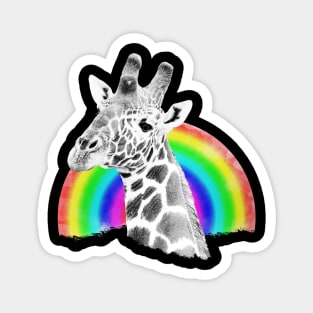 Giraffe with Rainbow - Wildlife in Africa Magnet