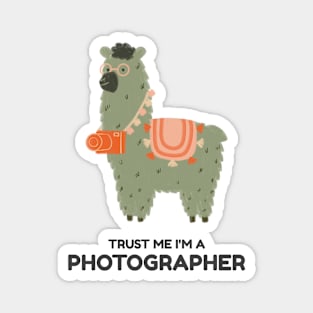 Cute Llama Photographer Magnet