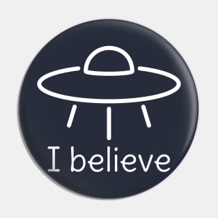 Nerdy I believe UFO t-shirt Pin