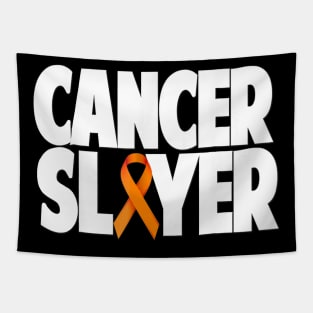 Leukemia Cancer Slayer Shirt Survivor Fight Orange Ribbon Tapestry