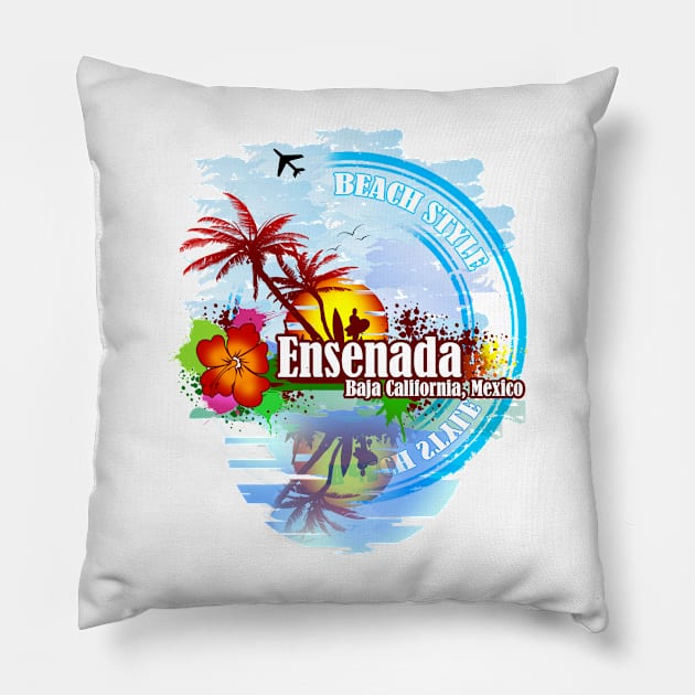 Ensenada Baja California Mexico Pillow by dejava