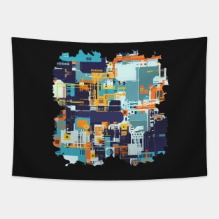 Tech Geek Abstract Pattern Tapestry